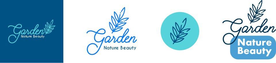 Garden Nature Beauty logo concepten