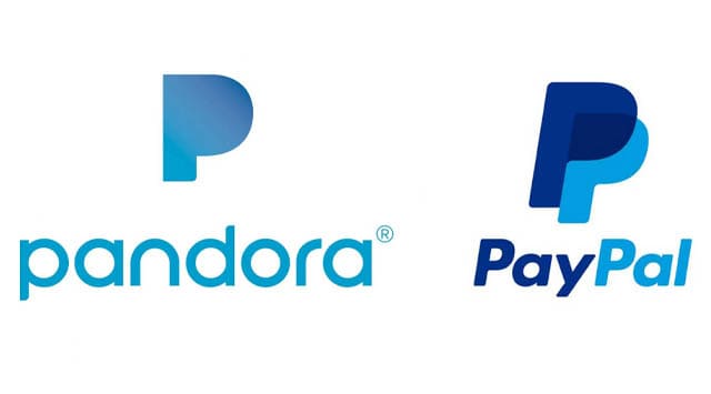 Pandora en PayPal logo